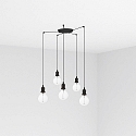 Luminaire à suspension ART 5 flammes E27 IP20, noir 