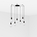 Luminaire à suspension ART 7 flammes E27 IP20, noir 