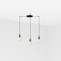 Luminaire à suspension ART 3 flammes E27 IP20, or antique 