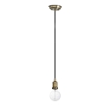 Luminaire à suspension ART à 1 flamme E27 IP20, or antique 