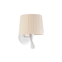 Luminaire mural SAMBA E27 IP20, beige, blanc mat 