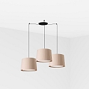 Luminaire à suspension SAMBA 3 flammes E27 IP20, beige, noir mat 