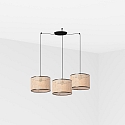 pendant luminaire MAMBO 3 flames E27 IP20, black matt 