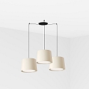 Luminaire à suspension CONGA 3 flammes E27 IP20, noir mat, blanche 