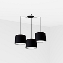 Luminaire à suspension CONGA 3 flammes E27 IP20, noir mat 