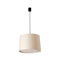 Luminaire à suspension CONGA E27 IP20, beige, noir mat 