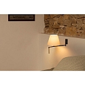Luminaire mural RON E27 IP20, beige, gris foncé 
