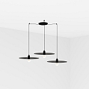 Luminaire à suspension PLAT 3 flammes E27 IP20, noir mat 