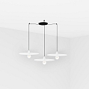 Luminaire à suspension PLAT 3 flammes E27 IP20, blanc mat 