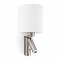 Luminaire mural ROB SHADE E27 IP20, nickel satiné 