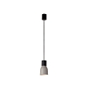 Luminaire à suspension KOMBO E27 IP20, gris, noir mat 