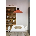 Faro Luminaire à suspension KOMBO E27 IP20, noir mat, terre cuite 