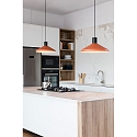 Faro Luminaire à suspension KOMBO E27 IP20, noir mat, terre cuite 