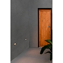 Faro Luminaire d'encastrement mural  GRON angulaire, commutable, avec diffuseur IP65, nickel satin� 