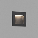 Faro Luminaire d'encastrement mural  SEDNA SQ90 carr�, indirect, commutable IP65, gris fonc� 