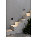 wall recessed luminaire SPARK square, impact resistant, indirect IP65