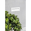 Faro Luminaire d'encastrement mural  NAT Bas, angulaire, commutable IP65, blanc mat 