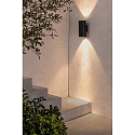 Faro Luminaire mural d'extérieur THON à 2 flammes LED IP55, gris foncé 