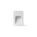 wall recessed luminaire NASE down, square, switchable IP44, white matt 