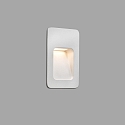 Faro wall recessed luminaire NASE down, square, switchable IP44, white matt 