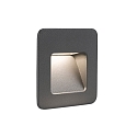 wall recessed luminaire NASE SQ down, square, switchable IP44, dark grey 