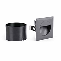 Faro wall recessed luminaire MINI CARTER down, square, switchable IP44, dark grey 