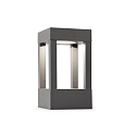 Borne d'éclairage AGRA 200 LED IP55, gris foncé 