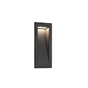 Luminaire d'encastrement mural  SOUN 105 Bas, angulaire, indirect IP65, gris fonc� 
