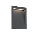 Luminaire d'encastrement mural  SOUN 193 Bas, angulaire, indirect IP65, gris fonc� 