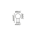 Faro Lumi�re ext�rieure MOON 300 E27 IP44, gris fonc�, opale 