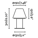 Faro Lumi�re ext�rieure MISTU 310 E27 IP44, gris fonc�, opale 
