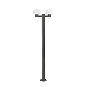 Lampadaire d'ext�rieur MUFFIN � 2 flammes E27 IP44, gris fonc� 