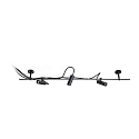 Faro Luminaire mural d�ext�rieur CLAP 3 flammes LED IP65, noir 
