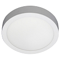 Luminaire de surface plat, rond, adapté aux postes de travail avec écran IP54, couvert de poudre, blanche gradable