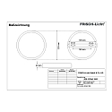 Frisch-Licht LED Downlight, round, 18W, 3000K, 1500lm, IP20, opal, white
