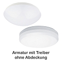 Applique et plafonnier 7465 Ø 36cm IP65, blanche gradable