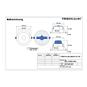 Frisch-Licht LED Recessed Downlight, 10W, 3000K, 1000lm, IP20, faceted reflector, white