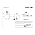 Frisch-Licht LED Recessed Downlight, 12W, 4000K, 1100lm, round, IP54, DALI dimmable, white