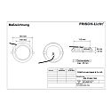 Frisch-Licht LED Recessed Downlight, 12W, 4000K, 1100lm, round, IP54, white