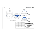 Frisch-Licht LED Recessed Downlight, 10W, 3000K, 1000lm, IP20, faceted reflector, white