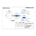 Frisch-Licht LED Recessed Downlight, 10W, 4000K, 1000lm, IP20, UGR < 19, white
