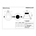 Frisch-Licht LED Recessed Downlight, round, 8W, 4000K, 900lm, IP44, opal, white