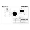 LED Recessed Downlight, 15W, 3000K, 1200lm, IP20, swivelling, white