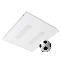 Frisch-Licht recessed luminaire DALI controllable, ball proof IP40, white dimmable 78W 10400lm 4000K 90� 90�