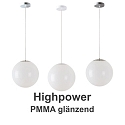 Luminaire � suspension �40 IP40, chrome, blanche gradable