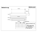 Frisch-Licht light bar MICROPAL�, UGR<19 / 1687MM / 830 DALI controllable, direct, with suspension kit IP40, white dimmable