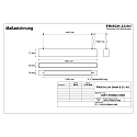 Frisch-Licht Barre lumineuse MICROPAL�, UGR<19 / 1687MM / 840 direct, multipower, avec kit de suspension IP40, blanche 
