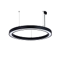 pendant luminaire � 62CM CCT Switch, direct, UGR < 19, multipower, ring shape IP40, black 