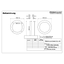 Luminaire � suspension � 150CM contr�lable par DALI, CCT Switch, direct, UGR < 19, forme de l'anneau IP40, noir gradable