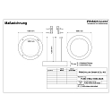 Luminaire � suspension � 189CM contr�lable par DALI, CCT Switch, direct, UGR < 19, forme de l'anneau IP40, noir gradable